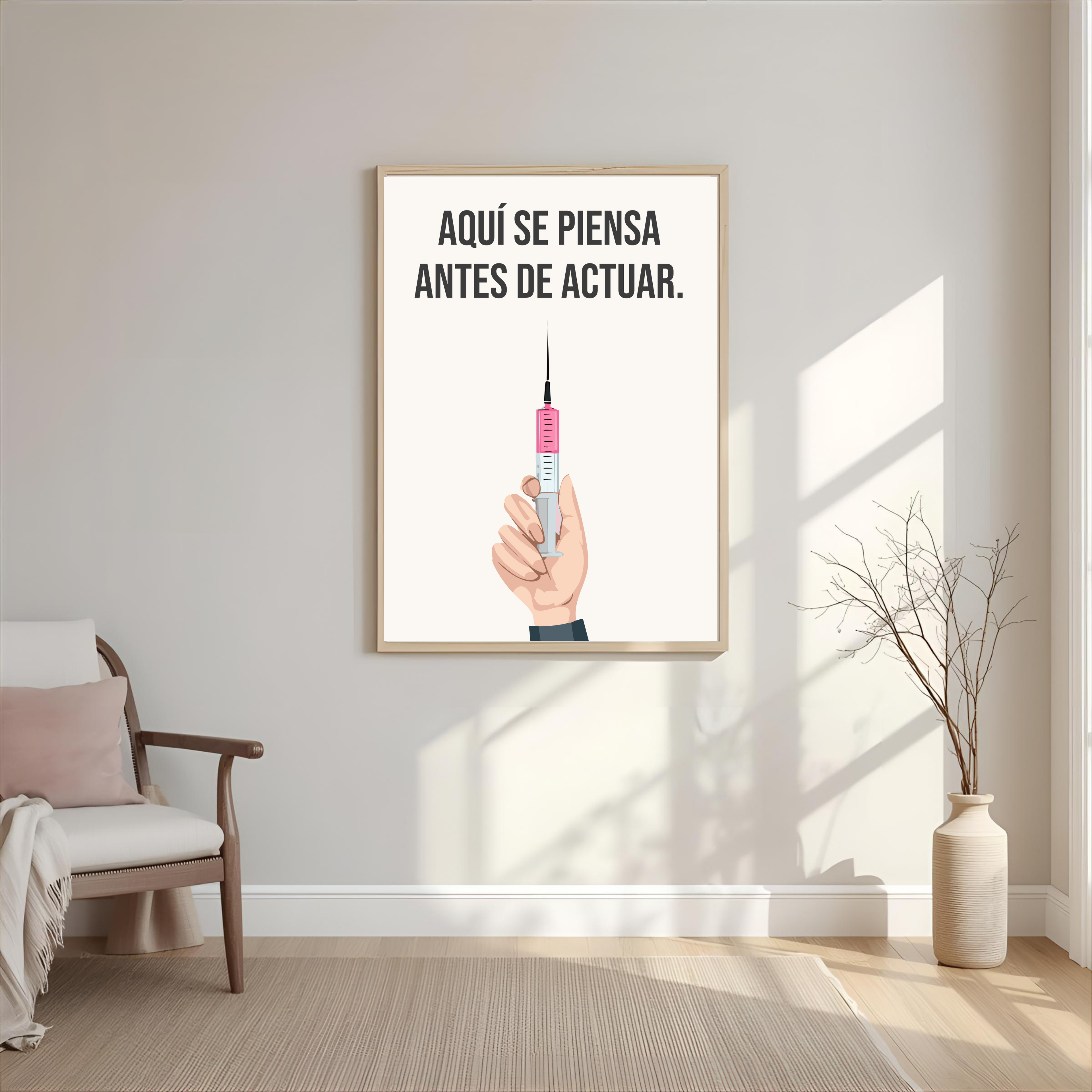 Print "AQUÍ SE PIENSA ANTES DE ACTUAR"