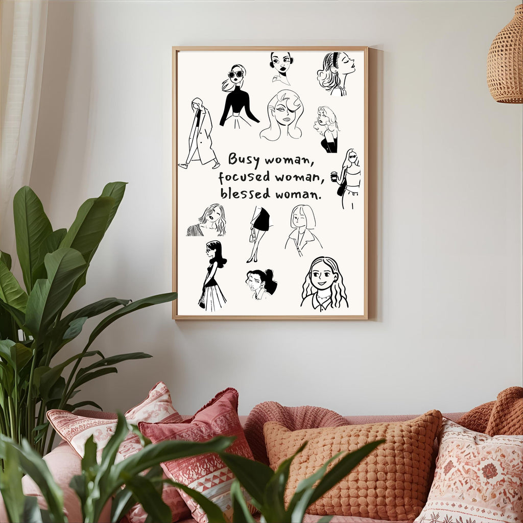 Print "BUSY WOMAN..."