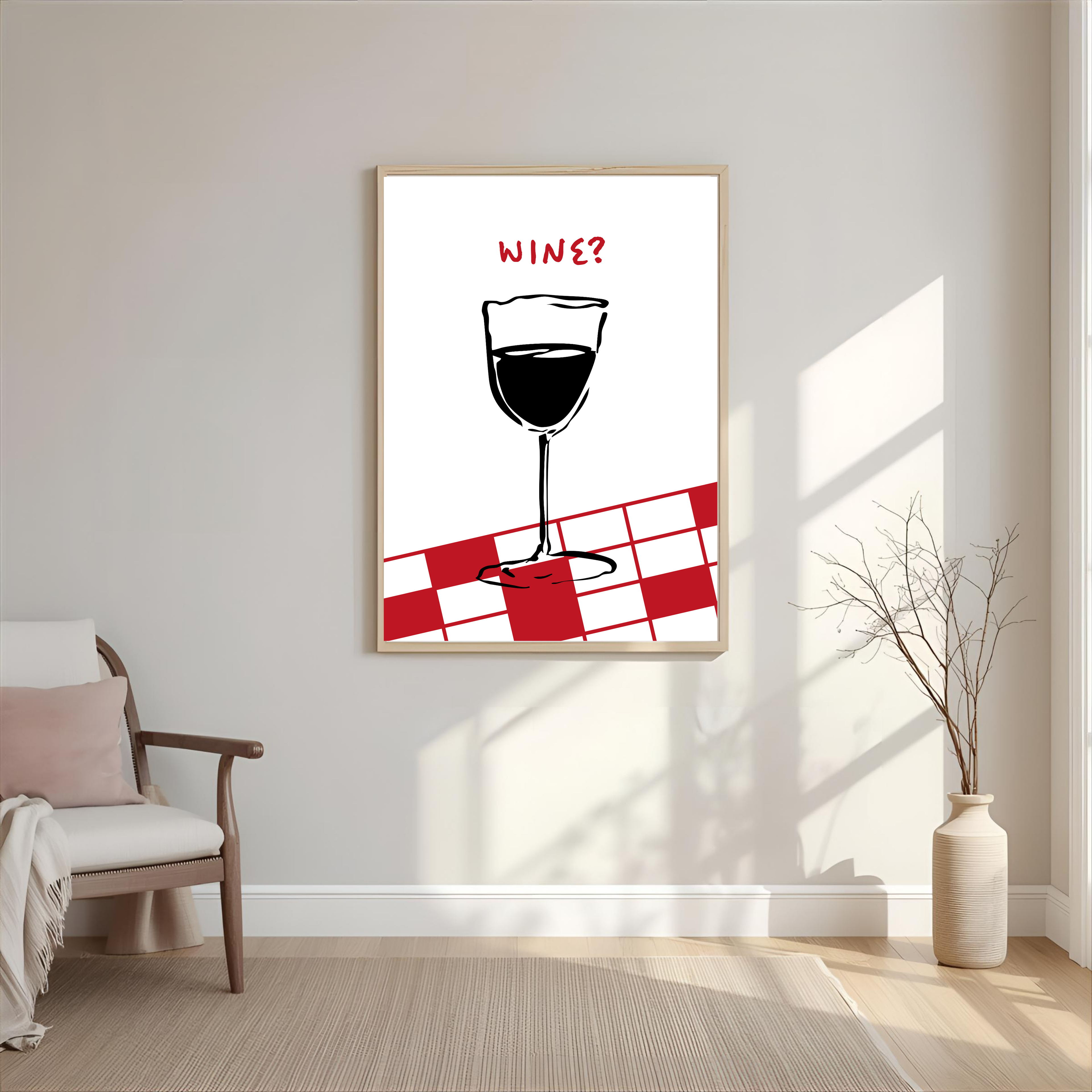 Print "WINE?"