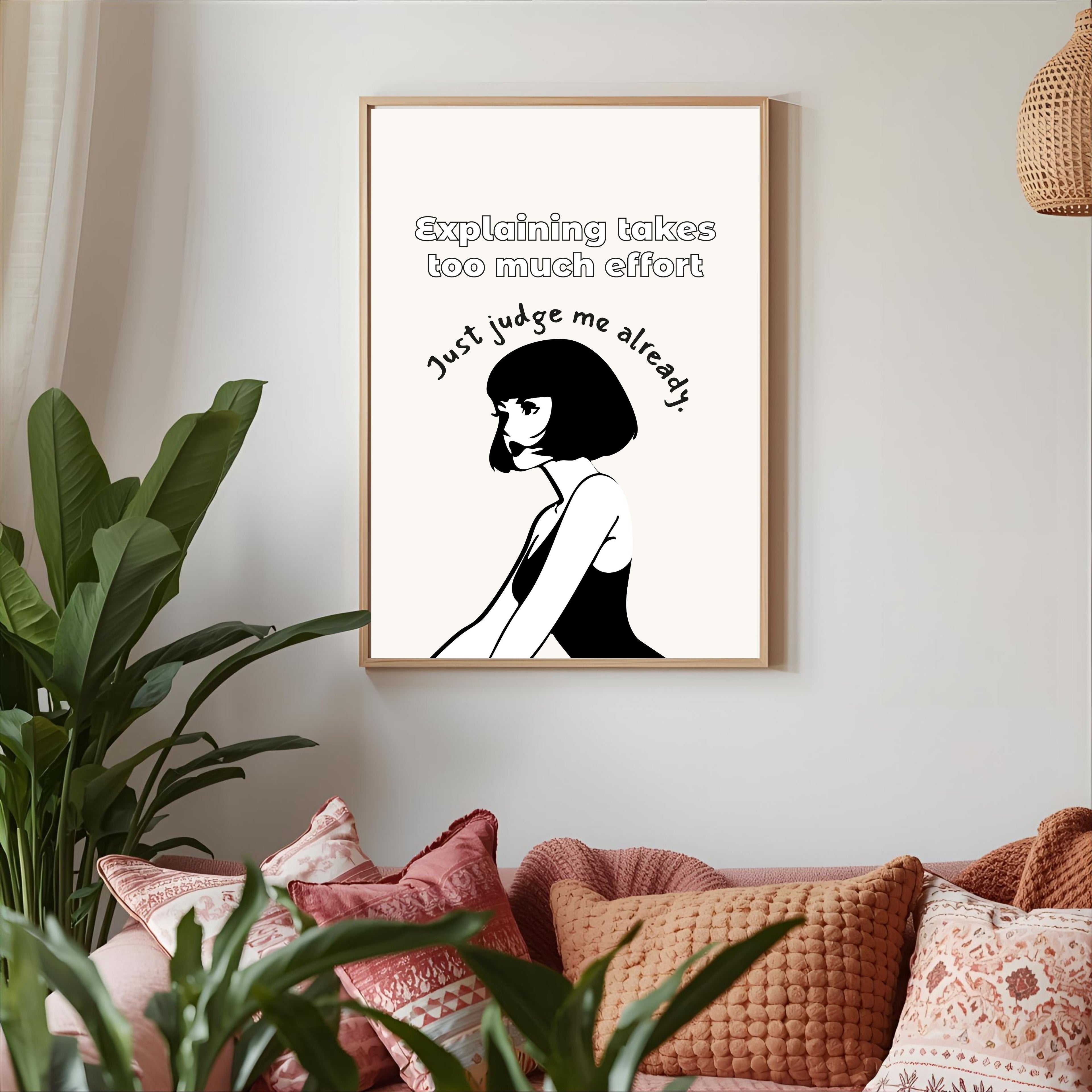 Print "JUST JUDGE ME ALREADY"