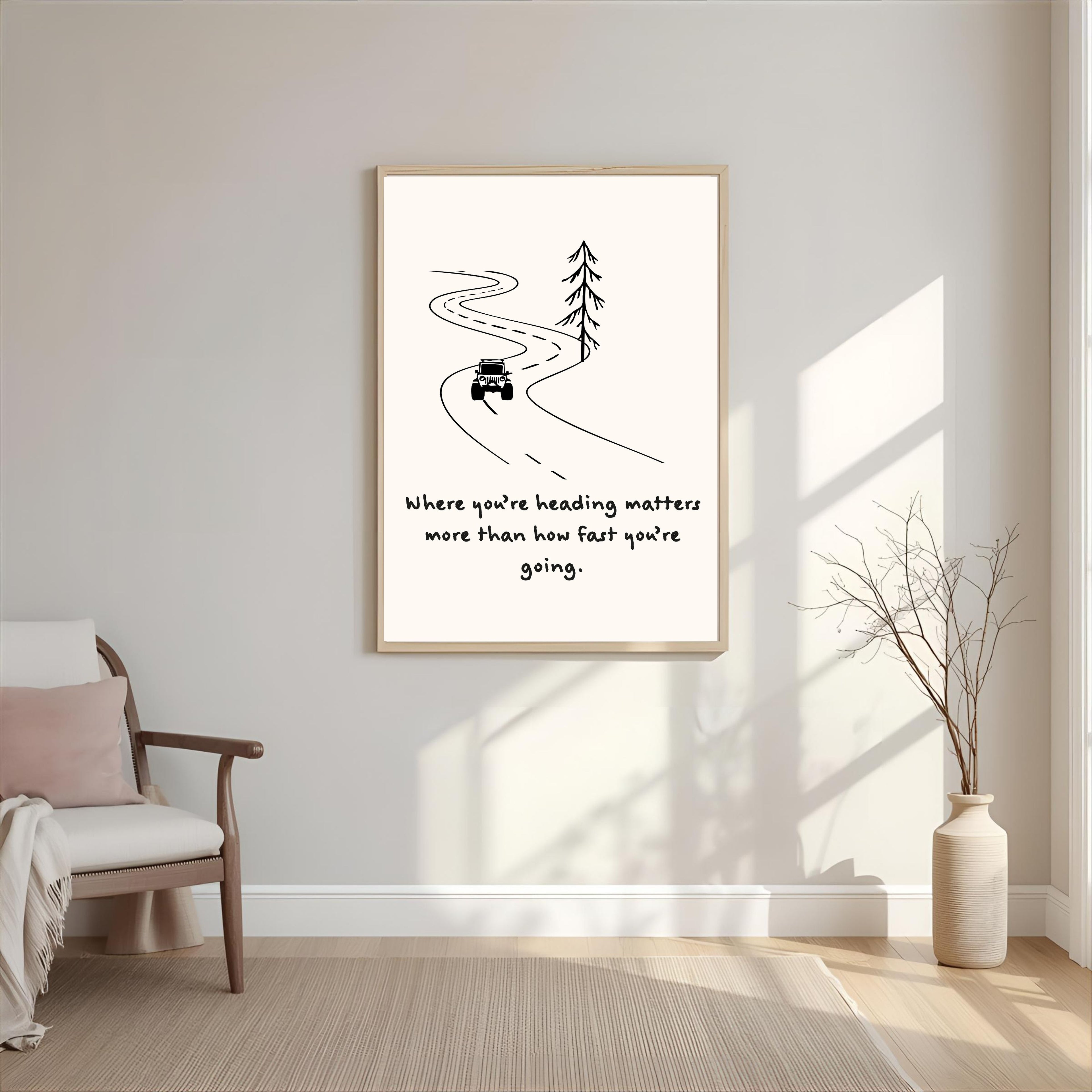 Print "WHERE YOU'RE HEADING MATTERS MORE..."