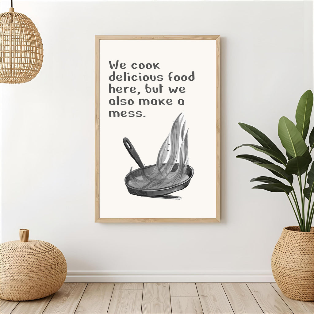 Print "WE COOK DELICIOUS FOOD HERE"