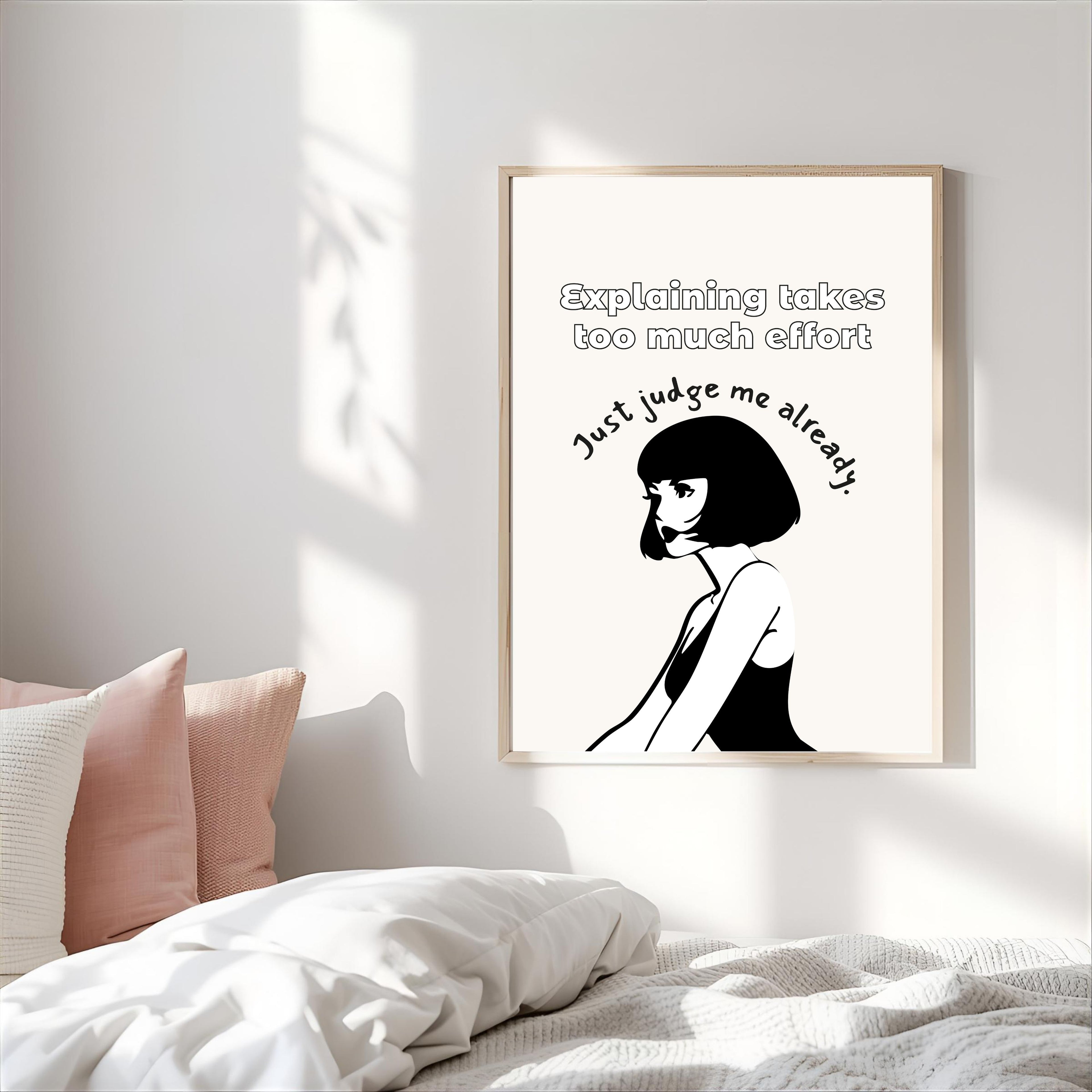 Print "JUST JUDGE ME ALREADY"